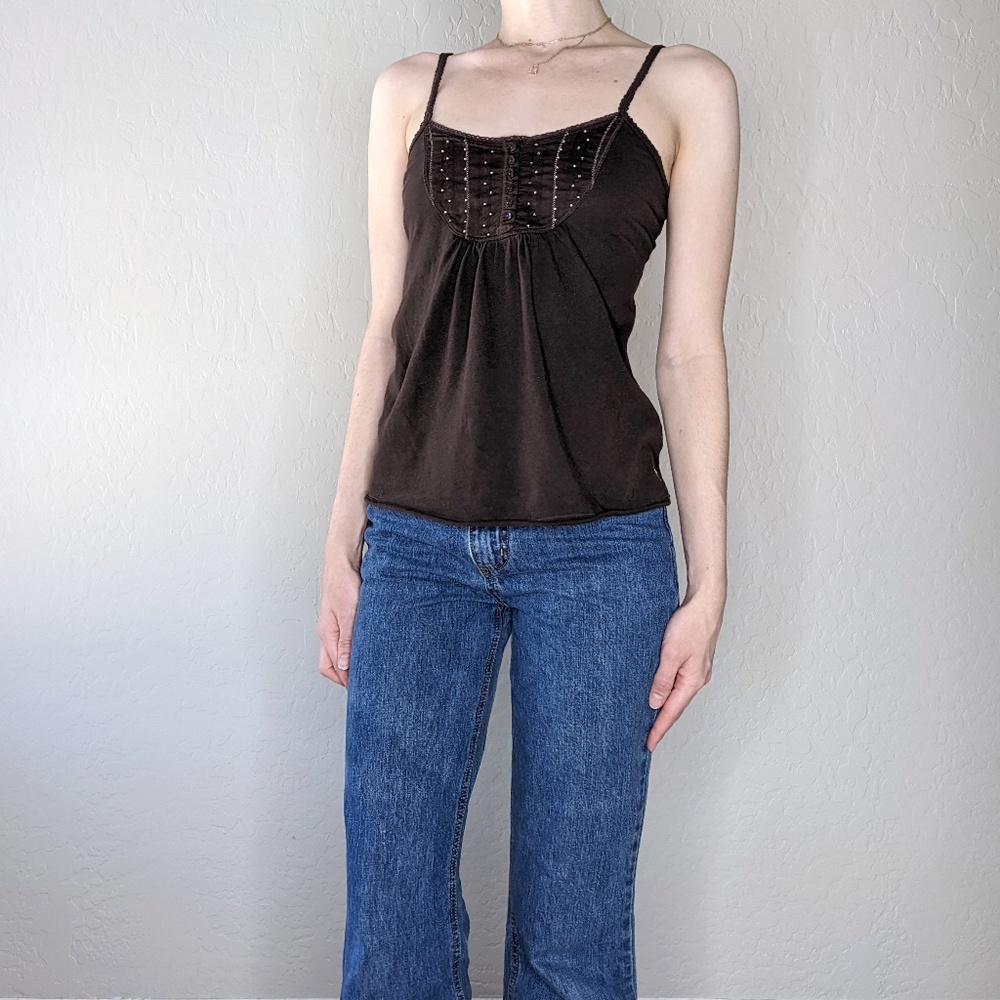 abercrombie sequins babydoll tank top y2k